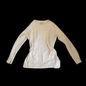 White Cable-knit Sweater Size Medium